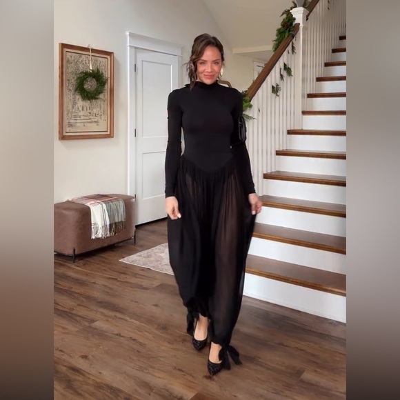 ZARA LONG COMBINATION VOLUME JUMPSUIT - Picture 4 of 17